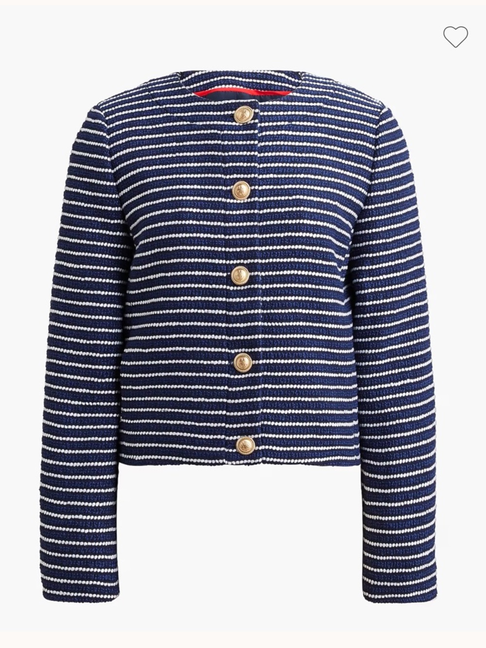 J. Crew Lady Jacket - Navy and White Stripes - Size 8